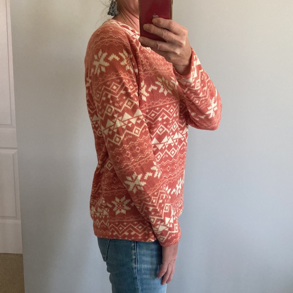 Brushed Hacci Fair Isle Long Sleeve Top - Picture 6 of 9